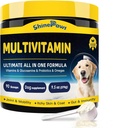 Vitaminas de perros, Pólvora Multivitamínica de perros, con Probióticos, Glucosamina, Omega 3, Gut de apoyo, Mixta &amp; Movilidad, Carne de Itch, Minerales & Antioxidante para la Salud Inmuna, Suplementos de perros esenciales diarios