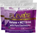 Real Ketones Exógeno Keto D BHB + MCT + Electrolitos, Caffeine Free Drink Mix Powder, Grape Tart for Rapid Ketosis (56 Servings)