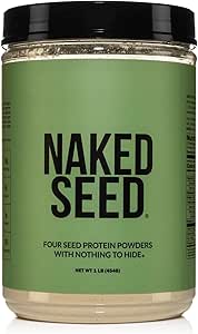 Semillas desnudas - 4 Semillas Protein Polvo, Sólo 4 Ingredientes - Chia, Watermelon, Sunflower y Pumpkin Seed - Sin gluten, Soy Gratis, Vegan, Sin Gmos, Sin Dulces Artificiales - 15 Servimientos