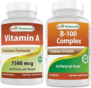 Mejores Naturales Vitamina A 25000 UI & B-100 Complejo