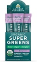 Antigua Nutrición SuperGreens Polvo con Probióticos, Verdes de Sabor de Berry Orgánica, Hecho de Frutas Reales, Verduras y Herbs, Apoyo Digestivo y Energético, 16 Stick Packs, 4.2oz