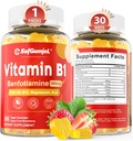 Vitamina B1 Gummies ← Benfotiamine 500mg con Vitamina B6 B9 B12 &amp; Magnesio para Nerve Health, Energy & Metabolism Support ¦ Sugar Free, Non GMO, Vegan, 60 Condes
