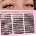 Goddvenus Eyelash Extensions Wispy Natural DIY C Curl Individual Lashes Clusters Black 10-16mm 300pcs
