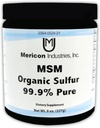 Industrias de Mericon MSM Polvo de azufre orgánico ← MSM Suplemento para la Inflamación, Crecimiento del cabello, Esquí saludable, " Aumento de la energía no-GMO, Vegan, Gluten Free, Soy Free (8oz)