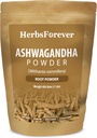 HerbsForever Ashwagandha Root Powder 454g I Winter Cherry, Non-GMO, Vegan, Gluten-Free I Ayurvedic Stress-Buster Supports Energy Booster, Vitality & Rejuvenator Overall Wellness Maximum Strength