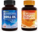 BioEmblem Antártico Krill Suplemento Turmérico Curcumin Suplemento con BioPerine