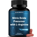 L-Arginina 3000mg Nitric Oxide Suplemento para Hombres y Mujeres – Capsules no vegetarianos con punta de remolacha para la circulación, resistencia, energía, resistencia, rendimiento y soporte de entrenamiento – 90 caps