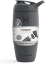 Promixx Pursuit Shaker Botella de acero inoxidable aislado botella de agua y batidor Copa, 18oz, Graphite Gray