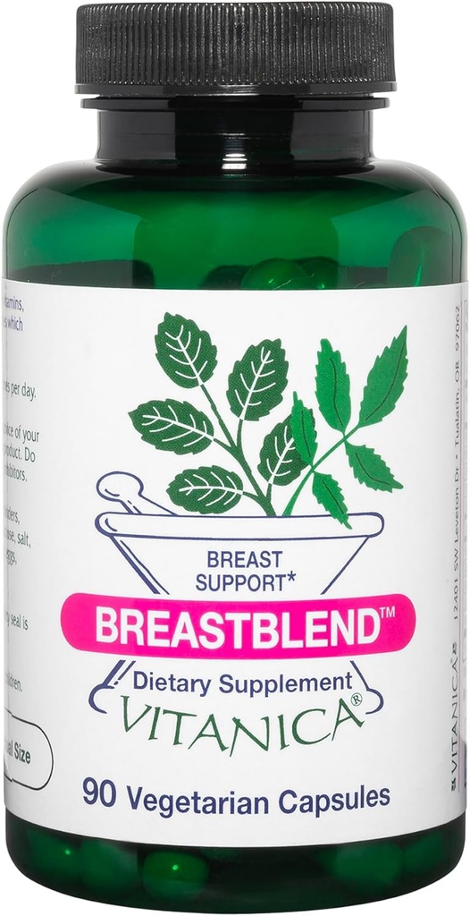 Vitanica BreastBlend, Asistencia para el cuidado de la mama, Vegan, 90 cápsulas