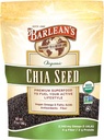 Semillas de Chia Orgánica de Barlean con 2,140 mg Omega 3 ácidos grasos, Suplemento de fibra para la semilla de chia entera para los moothies, no GMO certificado, 12 oz