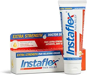 Instrucciones saludables Instaflex Extra Strength Crema de Alivio de Dolor, con 2X Los Ingredientes de Dolor, Extiende tu músculo más difícil y dolor conjunto (4 oz)