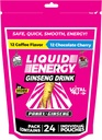 VITAL 4U® Liquid Energy Shot - Café &amp; Chocolate Cherry Combo Pack, Ginseng, B Vitaminas, Naturalmente Endulzado, 24 ct
