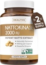 Salud Armonía Nattokinase 2000 FU (No-GMO) Potente Suplemento de Nattokinasa Hecho de Soybeas Naturalmente Fermentadas - (2 Mes de Suministro) 60 Vegan Natto Capsules