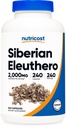 Nutricost Siberian Eleuthero 500mg, 240 Capsules - Eleutheroccus Senticosus - Gluten Free &amp; Non-GMO