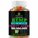 Hemp Gummy Bears for Calm and Peace-Fruity Flavor Natural Hemp Oil-for Chill, Sleep, Knees, Back-60 Gummies-Made in USA
