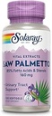 SOLARAY Saw Palmetto Extract - Salud de la próstata y apoyo al tracto urinario - 136 mg ácidos grasos y esteroles - Garantía de devolución de dinero de 60 días (120 piezas, 120 Softgels)