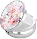 Nipichsha Pill Box, Small Pill Case for Purse & Pocket, Cute Travel Medicine Organizer, Portable Medicine Container Holder to Hold Vitamins, Medication, Fish Oil &amp; Supplement, B08-Beautiful Flowers