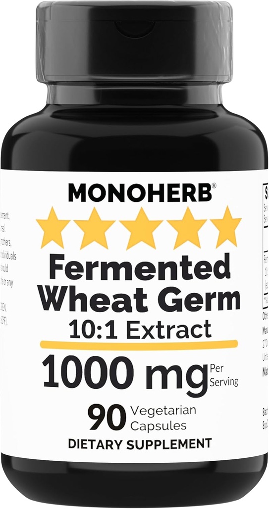 MONOHERB Fermented Wheat Germ Extract 1000 mg - 90 cápsulas vegetarianas - Spermidine