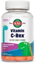 KAL Vitamina C-Rex Gummies para niños, Vitamina C Gummies para niños, Inmune saludable, huesos, músculo &amp; Skin Support Vitamina C Gummy, Vegan, Gluten Gratis, 60 Días Garantía de devolución de dinero, 30 Serviciones, 60 Gummies
