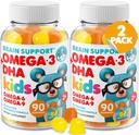 DR. MORITZ Omega 3 Gummies para niños (180 Conde), Vegan Omega3 Gummies para niños sin aceite de pescado, vitaminas para cerebro y salud cardíaca, Omega sin gluten 3 6 9