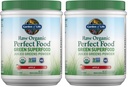 Garden of Life Raw Organic Perfect Food Green Superfood Juiced Greens Powder - Apple Flavor,30 Servings - Vegan Gluten Free Whole Food Dietary Supplement,Greens Plus Probiotics & Enzymes,(Pack of 2)