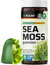 BIO KRAUTER Irish Sea Moss Gummies for Women and Men - 2840 mg Strength - 90 Vegan Chews - Bladderwrack & Burdock Root Suplemento - Chondrus Crispus Formula - Seamoss Gummies