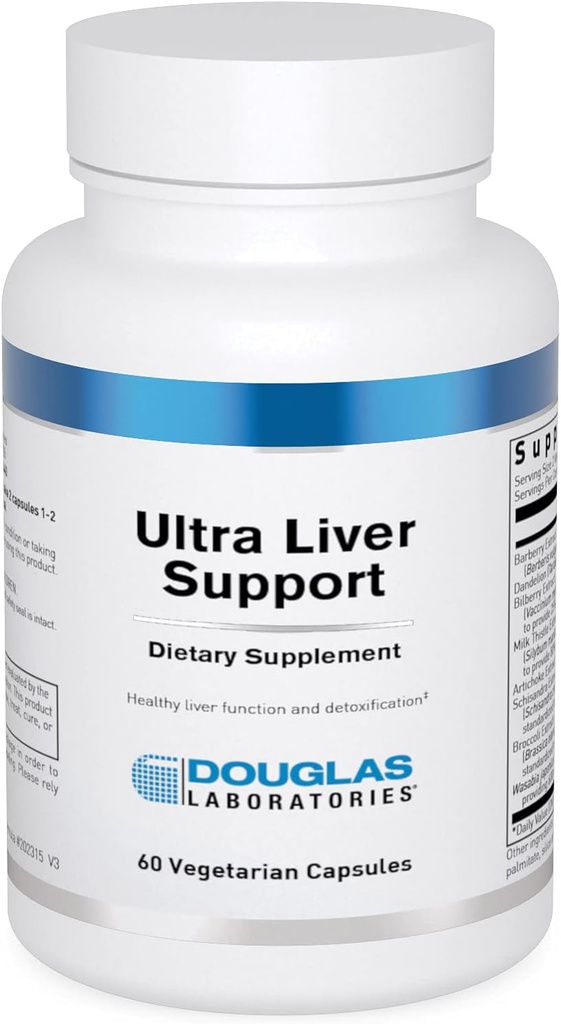 Douglas Laboratories Ultra Liver Support ← Soporta Tract Liver and Gastrointestinal con Nutrientes Lipotrópicos e Ingredientes Herbal ← 60 Capsules