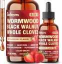 Satoomi 8in1 Wormwood Liquid Drops with Black Walnut, Whole Cloves and 5 Más - 60ml for 60 Days Supply