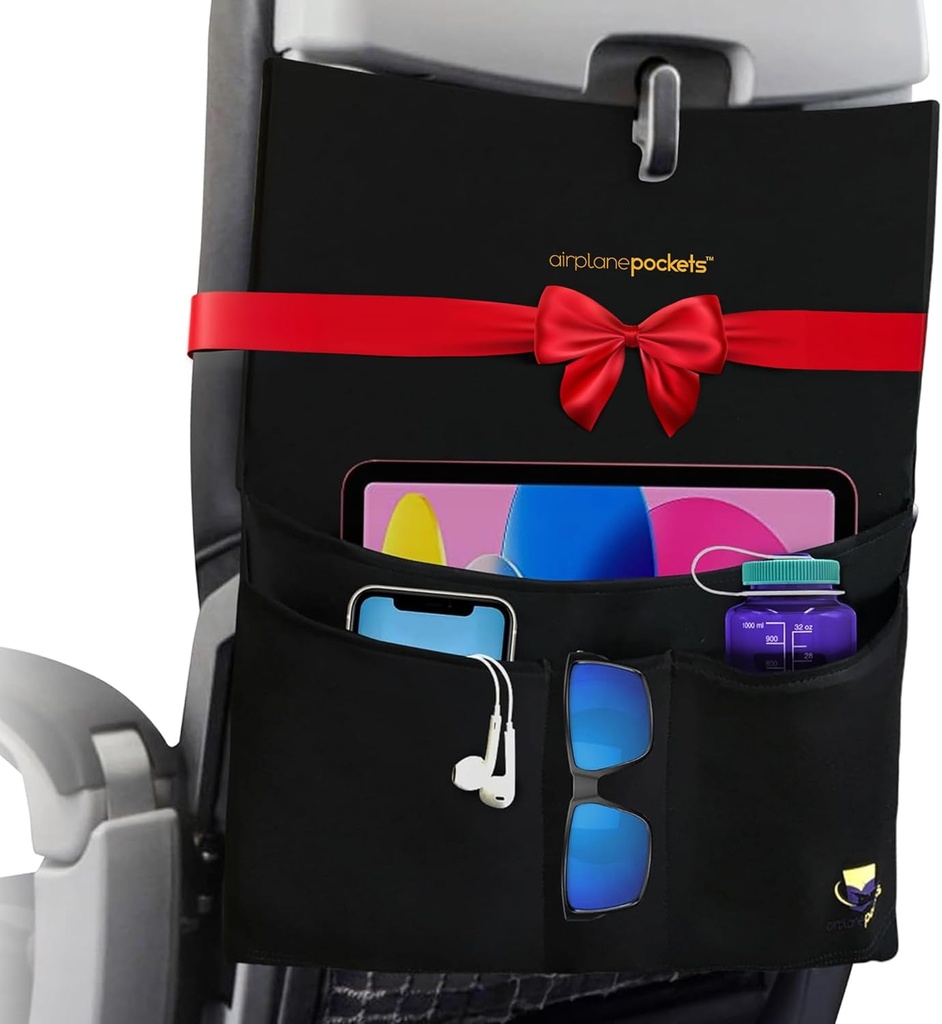 Airplane Pockets - Accesorios de avión - Plane Travel Essentials - Organizador de viajes - Organizador de almacenamiento de asientos - Esenciales de viaje aéreo - Organizador de asientos atrás - Viaje internacional debe tener