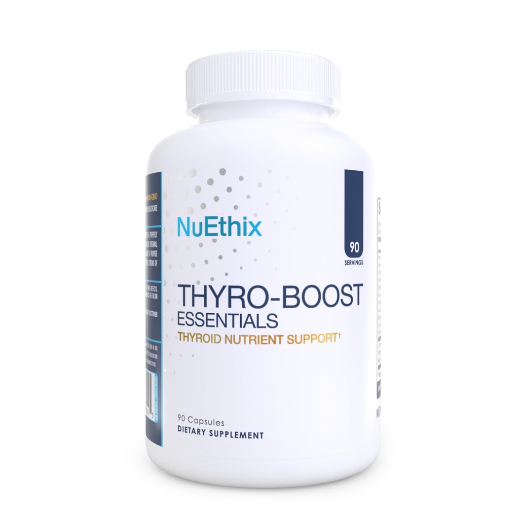NuEthix Formulations Thyro-Boost Essentials, Non-Glandular Support to Assist with Optimal Thyroid Function, 90 Capsules