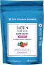 The Vitamin Shoppe Biotin Soft Chews for Hair, Skin & Nail Support - 5,000mcg - Berry mixed (60 Soft Chews)