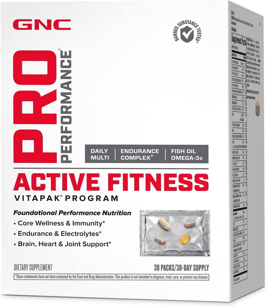 GNC Pro Performance Active Fitness Vitapak Program tención 30