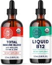 Vimergy All Day Resilience Kit – Organic Liquid Total Immune Blend/Liquid B12 - Estimula las células blancas de sangre, soporta las células sanas de sangre roja – USDA Organic, Vegan, Paleo, Gluten-Free, Kosher