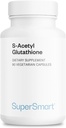 Supersmart S-Acetyl Glutathione 300mg por día (Alta Absorción) - Forma estable de L-Glutathione Tripeptide - GSH Suplemento latitud No GMO &amp; Gluten Gratis - 90 cápsulas vegetarianas