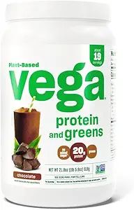 Vega Protein y Verdes Protein Powder Chocolate (19 Servings) - 20g Planta Basada Protein Plus Veggies, Vegan, No GMO, Pea Protein for Women and Men, 1.4lb (Packaging May Vary)