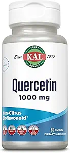 KAL Quercetin 1000mg Immune Support Supplement, Bioflavonoids for Immune Defense and Global Health Support, Vegan, Gluten Free, Non-GMO, 60-Day Guarantee, 60 Servings, 60 Tablets