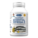 ANDREW LESSMAN Maximum Essential Omega-3 Desflavored, 180 Softgels - Ultra-Pure Omega-3 Fish Oil 1200 mg-High DHA, No Mercury Supplement-Small, Easy to Swallow Fish Oil Capsules