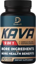 Kava Kava Capsules - 3 Month Supply - 9 Herbs with Ginkgo Biloba, Ashwagandha Root, Cocoa Andina, Graviola Leaf, Chamomile, Valerian, Lemon Balm &amp; Skullcap - Support Mood & Immune - 90 Pills