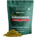 Paleovalley Ecológico Supergreens - Ecológicos Verdes Polvo Superalimento para Soporte Inmunitario - Paleo Green Powder Blend - 30 Serviciones - 23 Superalimentos - Gluten Gratis, No Cereal Grasses, Soy o Grain