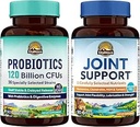 Vitalitown Probiotic + Glucosamine Chondroitin MSM Bundle (Pack of 2) ¦ Probiotics 120 Billion CFUs (Item 1) & Joint Support* (Item 2) ← 30 Probiotic Capsules & 90 Joint Capsules