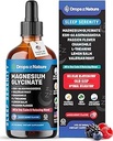 Magnesium Glycinate & Ashwagandha Liquid Drops with Valerian Root, Chamomile, Passion Flower, Lemon Balm & L-Theanine - Vegan Fast Absorption - Supplement for Wellness & Relaxation (Mixed Berry, 60mL)