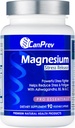 CanPrev Magnesium Bisglycinate with Ashwagandha, B5, B6 &amp; Vitamina C, 90 Veg Caps, 30-Day Supply, Support Restful Nights & Relaxation, Helps Energy & Immnue Function, Vegan, Non-GMO, Dairy, Soy, Gluten