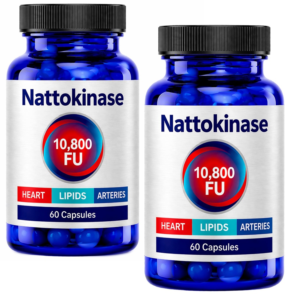 Ultimate Nattokinase Capsules, Nattokinase 10800 Fu, Nattokinase Supplement Organic, Added Vitality and Wellness for Daily Wellness Support – Vegan, Gluten-Free, 120 Capsules