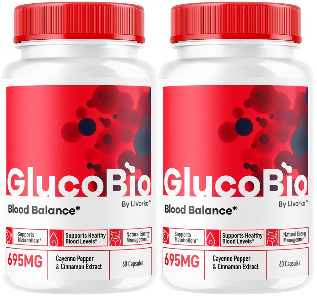 (2 Pack) GlucoBio Capsules - Píldoras oficiales de Gluco Bio Support, Fórmula avanzada para el equilibrio general, GlucoBio Pills, GlucoBio Suplemento, Glucovio Reseñas, 60 cápsulas para 2 meses