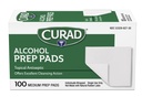CURAD Medium 2-Ply Sterile Alcohol Prep Pads, Essential for First Aid Kits, 100/Box, Pack of 30