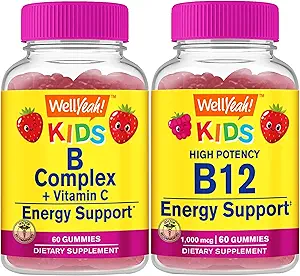 Bueno. Si B Complejo Niños + Vitamina B12 Niños, Gummies Bundle - Gran Tasting, Suplemento de vitamina, Gluten Gratis, GMO Gratis, Chewable Gummy