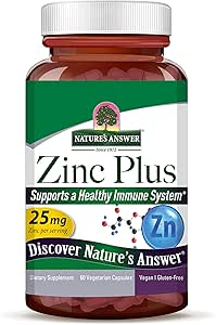 Zinc Plus + Vitaminas para Adultos - 25 mg de Apoyo Inmunitario con B6 60 Veg Capsules - Vegan, Gluten-Free, Cruelty-Free Zinc Piclonate TEN Immune Support