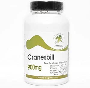 Cranesbill 900mg ~ 180 Capsules - No Aditivos ~ Suplementos de la naturaleza