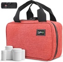 Kaddy Caja de Organizador de Píldoras Seguros, Almacenamiento para Botellas de Medicina o Suplementos; Toiletry; Viaje o hogar, TSA Cerradura Aprobada (Red)
