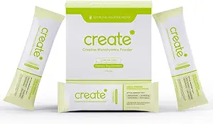 Create Single Serve Creatine Monohydrate Powder – 5g Creapure Creatine ¦ Redefining Strength, Energy & Recovery ← Sugar-Free, Vegan, Non-GMO ← Lemon/Lime tención 30 Packets